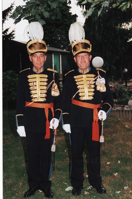 09.jpg - 60 jaar lidmaatschap: De twee jubilarissen Jozef Winthagen en Frans Hermans in 2007.Fotocollectie: WS